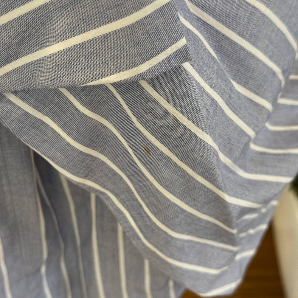 Malene Birger Blue and White Strapless Striped Dress - Size 40 - Picture 9 of 12